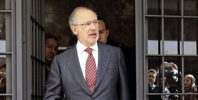 Fotografía de archivo del exvicepresidente del Gobierno Rodrigo Rato, a la salida de su domicilio en Madrid