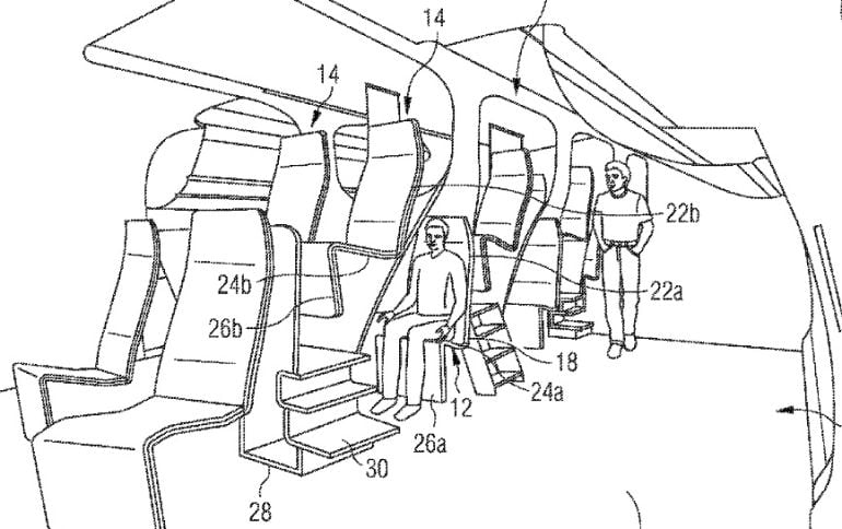 Los asientos litera que propone Airbus.