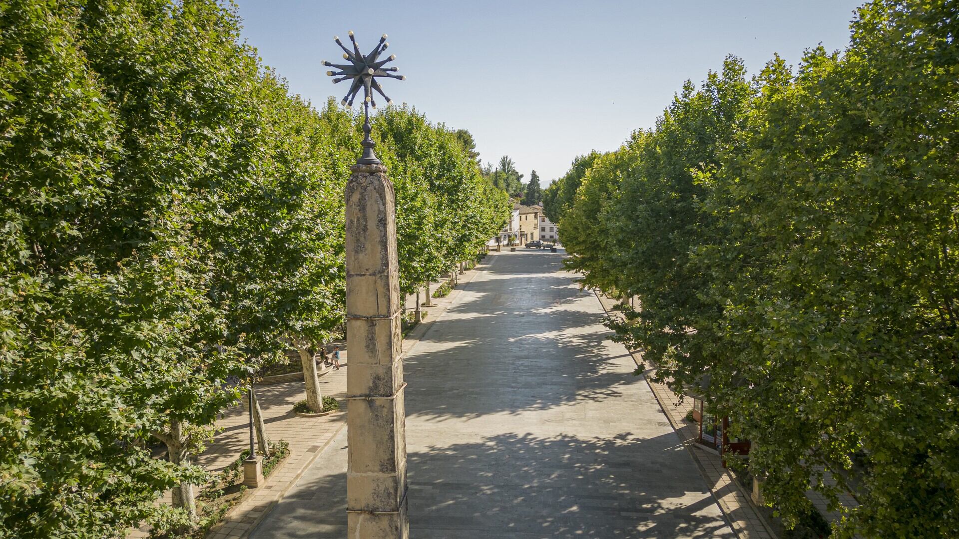 Panorámica del Paseo de la Constitución de Baeza