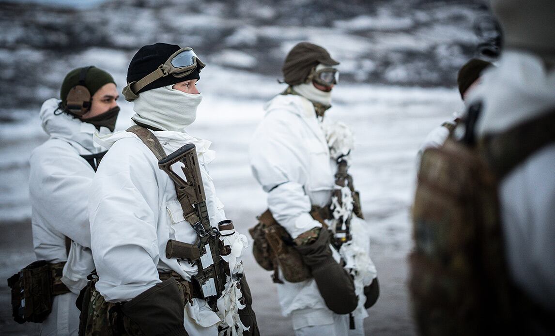Soldados daneses desplegados estos días en Groenlandia