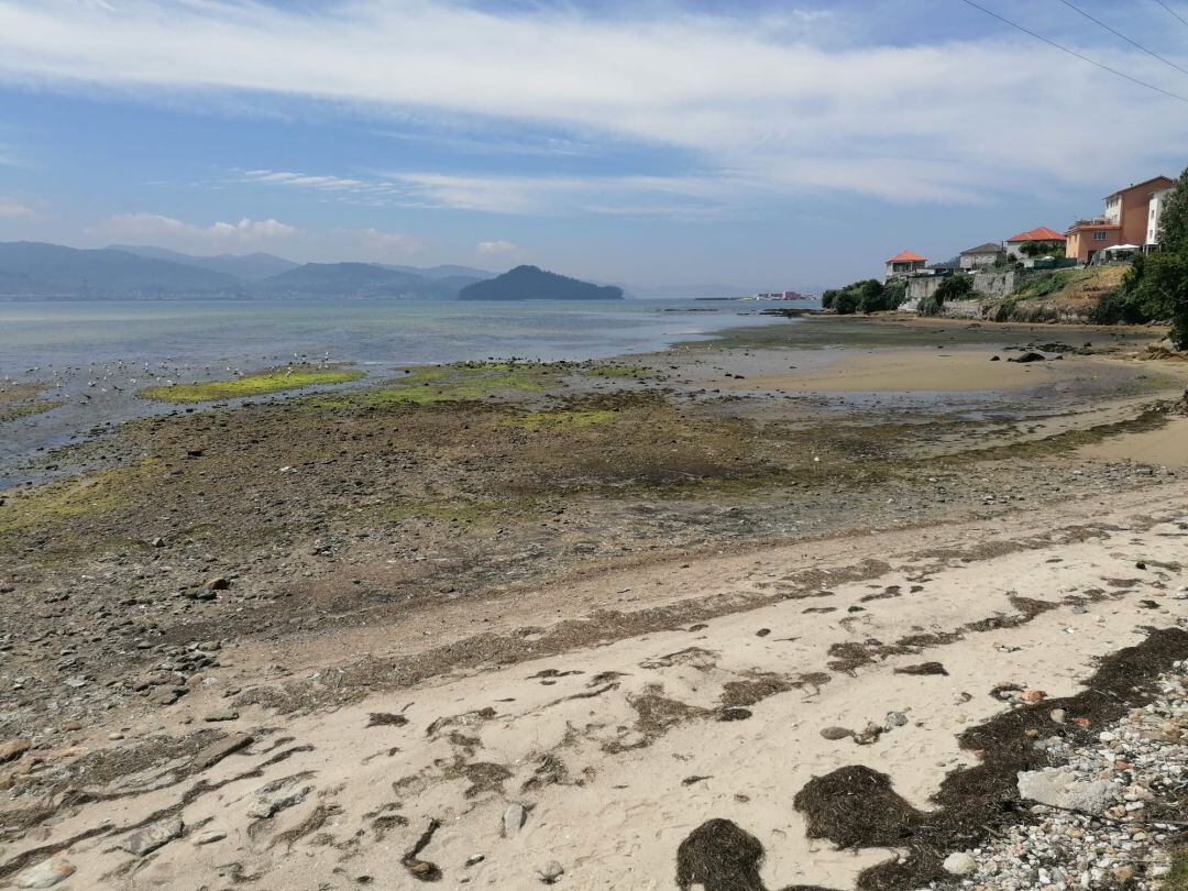 Playa en Poio situada en las cercanías de A Seca