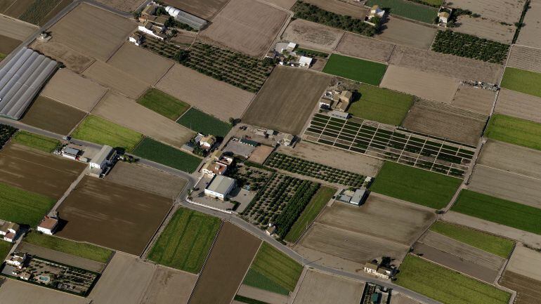 Imagen aérea de la huerta de Valencia