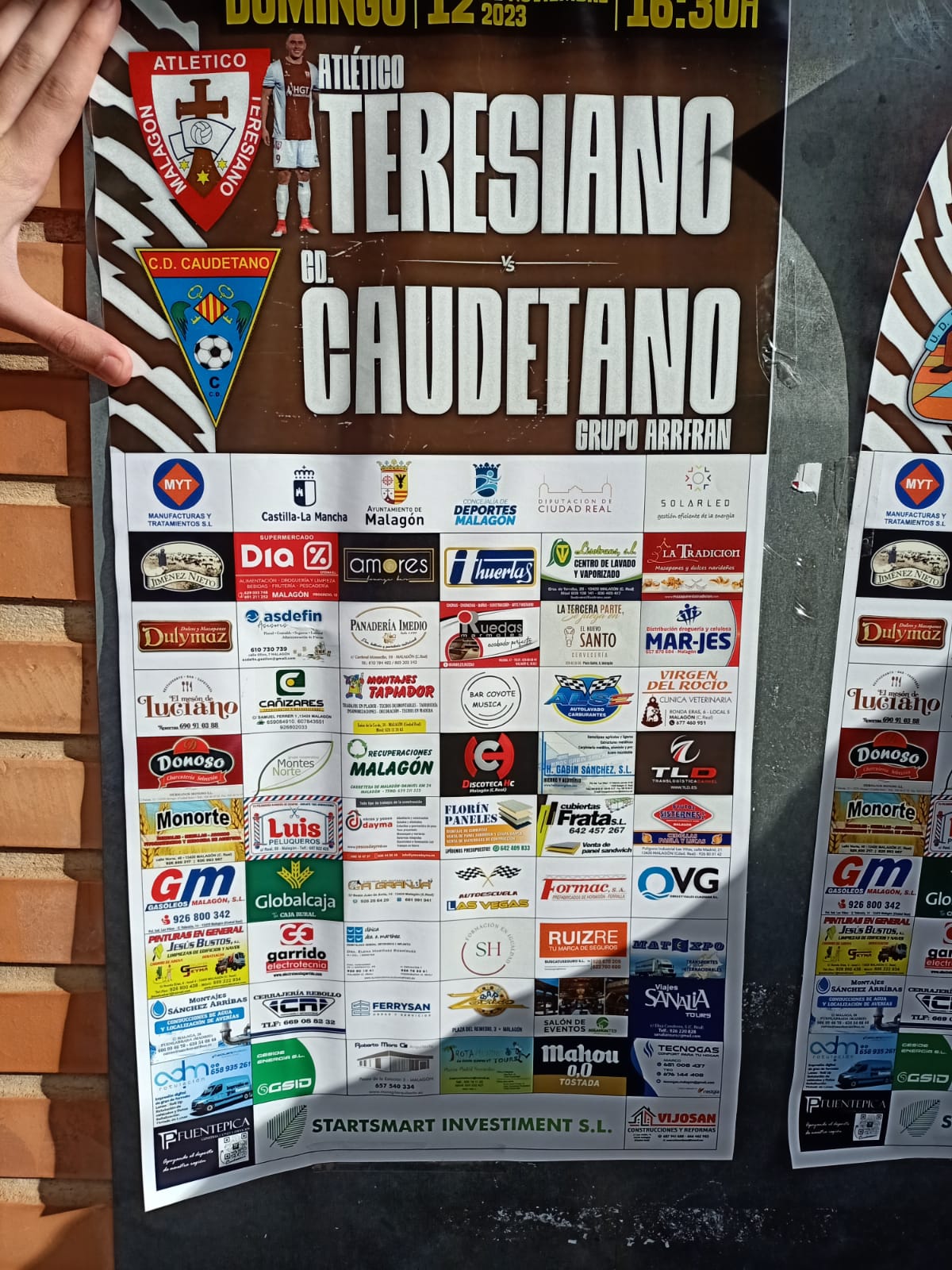 Cartel en Malagón