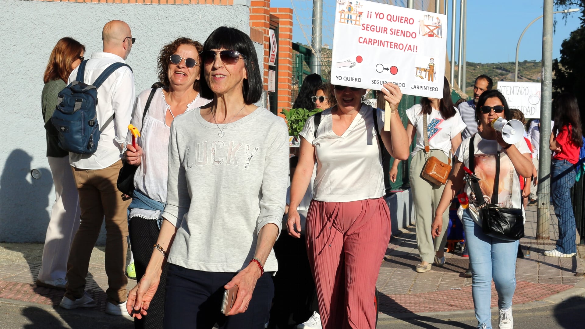 Manifestación en el CEIP Reina Sofía de Antequera
