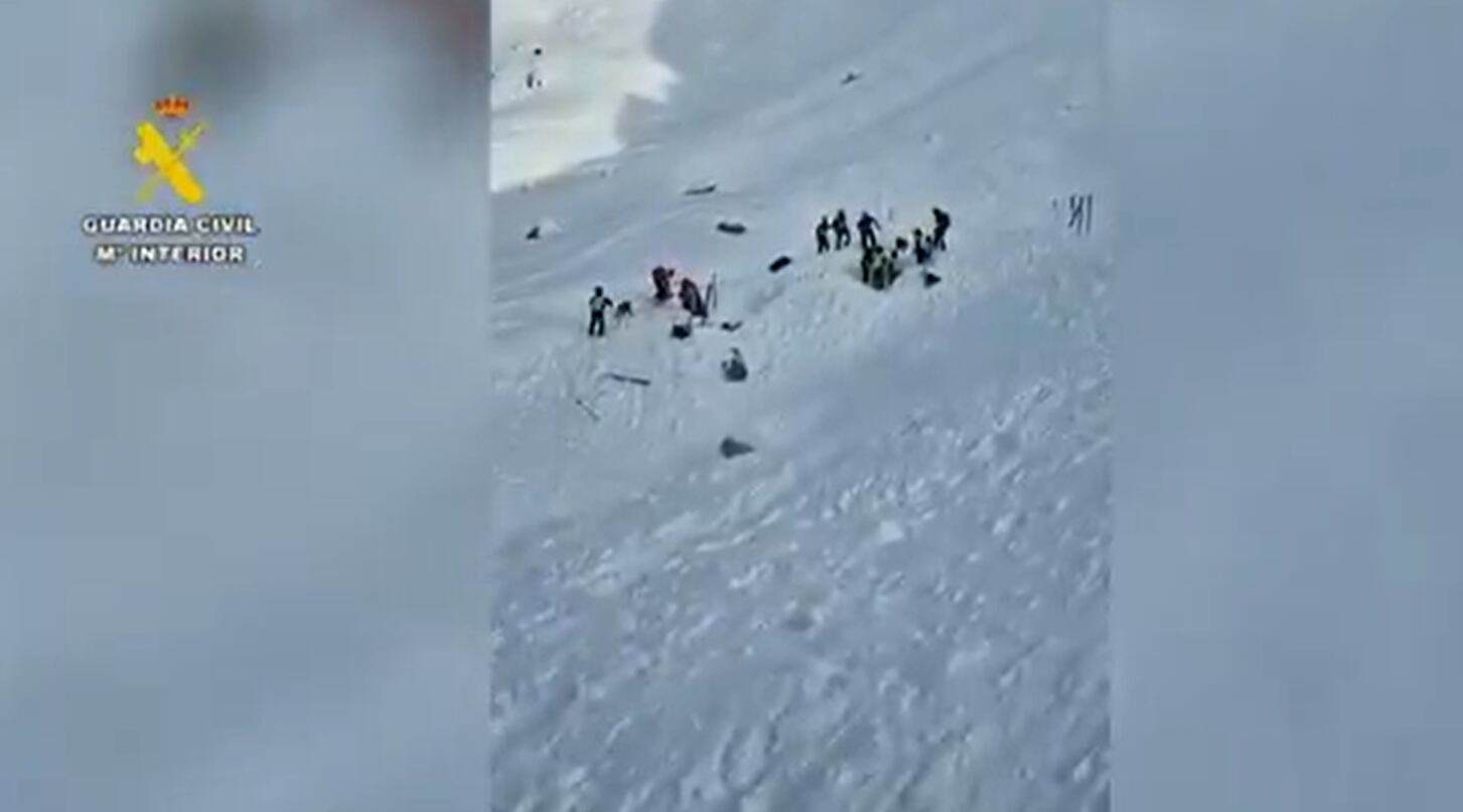 Imagen del operativo de rescate de la Guardia Civil