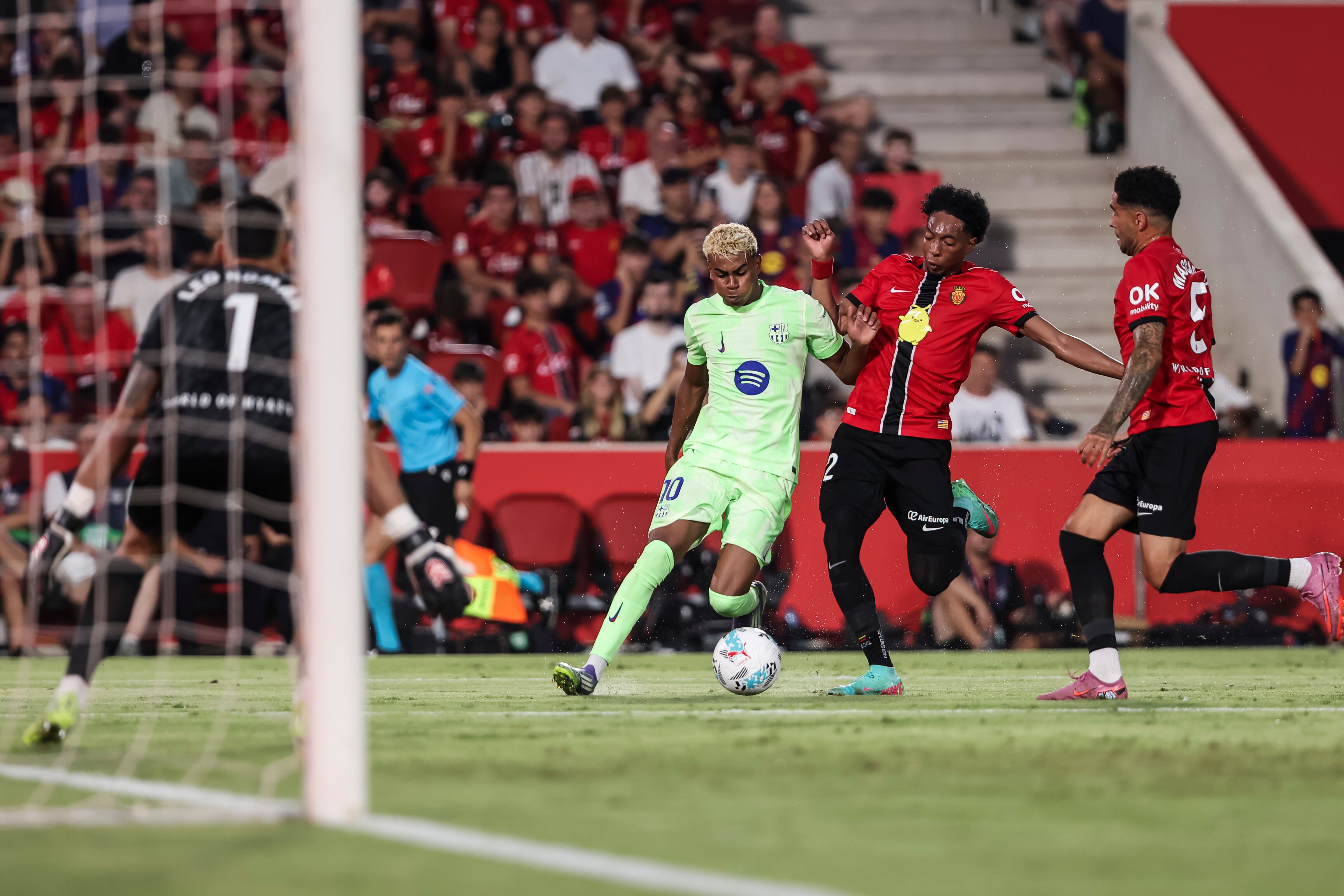 Lamine Yamal anotó el 0-3 ante el Mallorca (Javier Borrego/Europa Press via Getty Images).