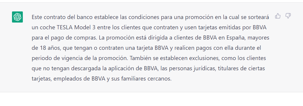 Chat GPT lee un contrato del banco.