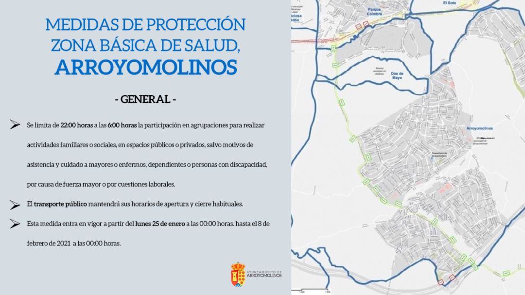 Restricciones en Arroyomolinos