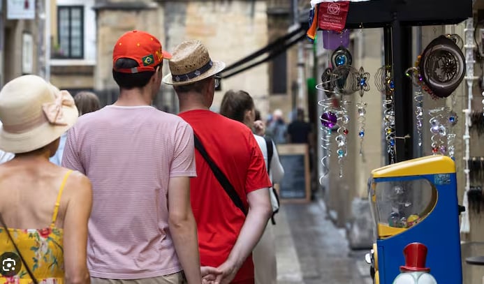 Turistas en San Sebastián.