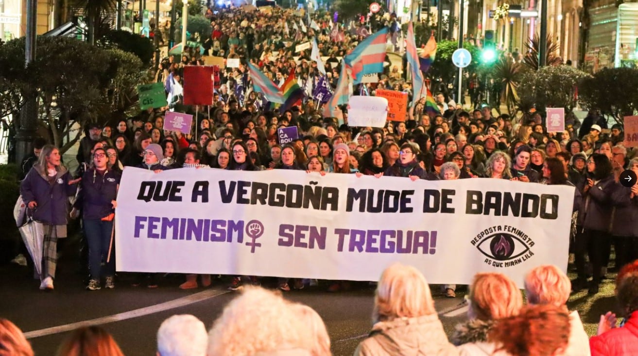 Manifestación del 25N en Vigo.