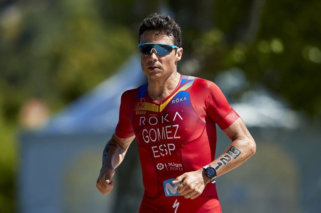 Javier Gómez Noya, durante una prueba de Triatlón