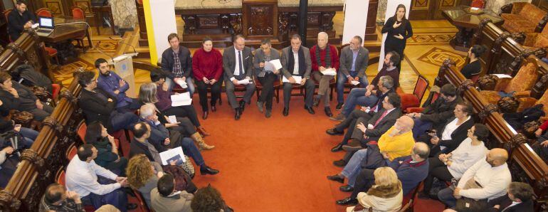 Reunión de alcaldes en el Palacio de María Pita