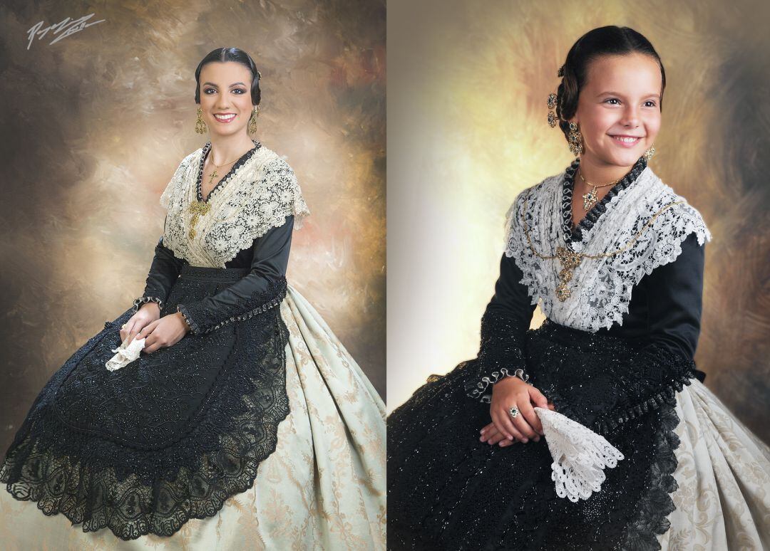 A la izquierda Carmen Molina Ramos, reina de las Fiestas de la Magdalena 2020 y a la derecha, Gal·la Calvo Santolaria, reina infantil. 