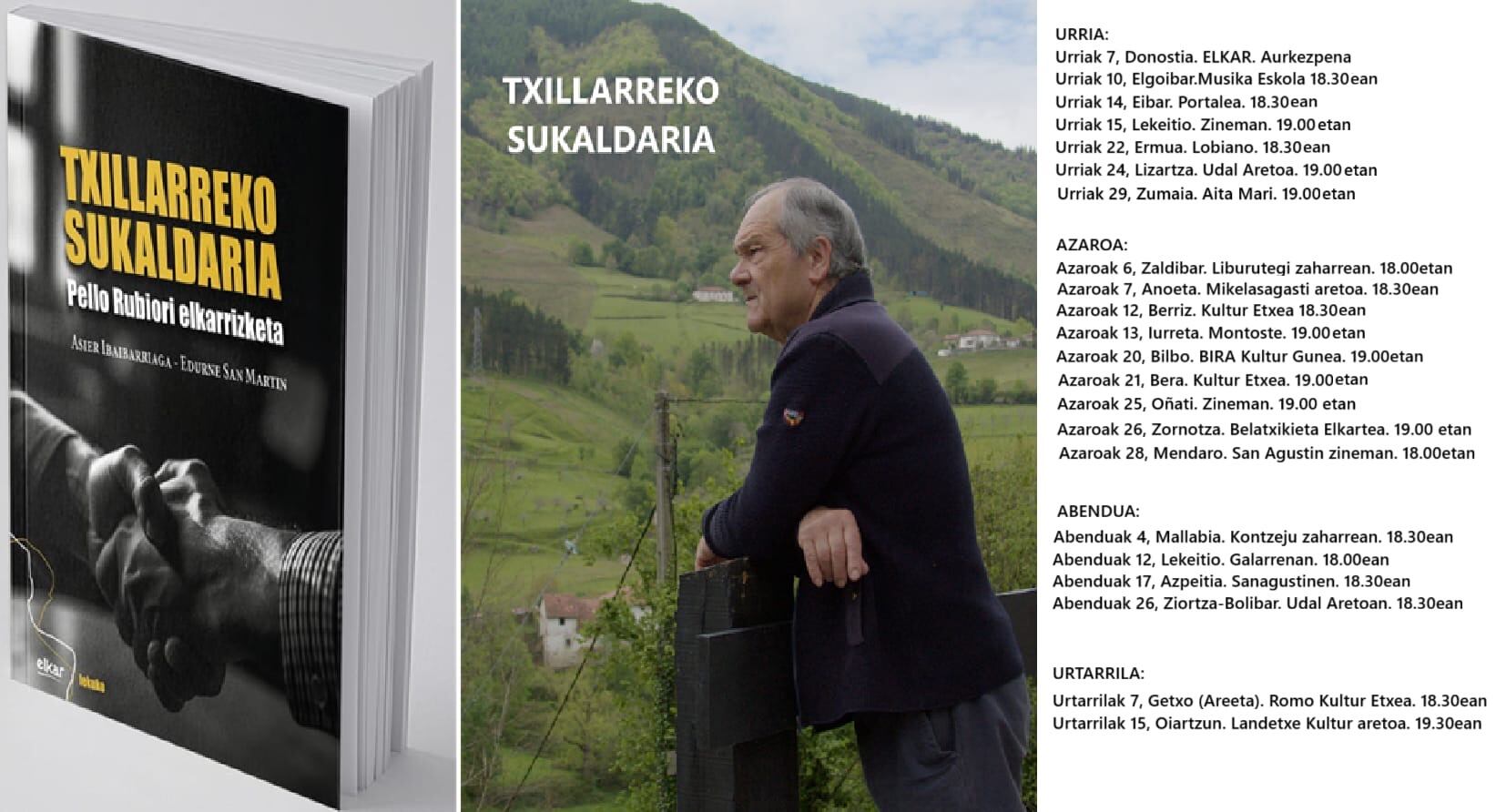 El libro será presentado en muchas localidades vascas, algunas de ellas de la comarca de Debabarrena