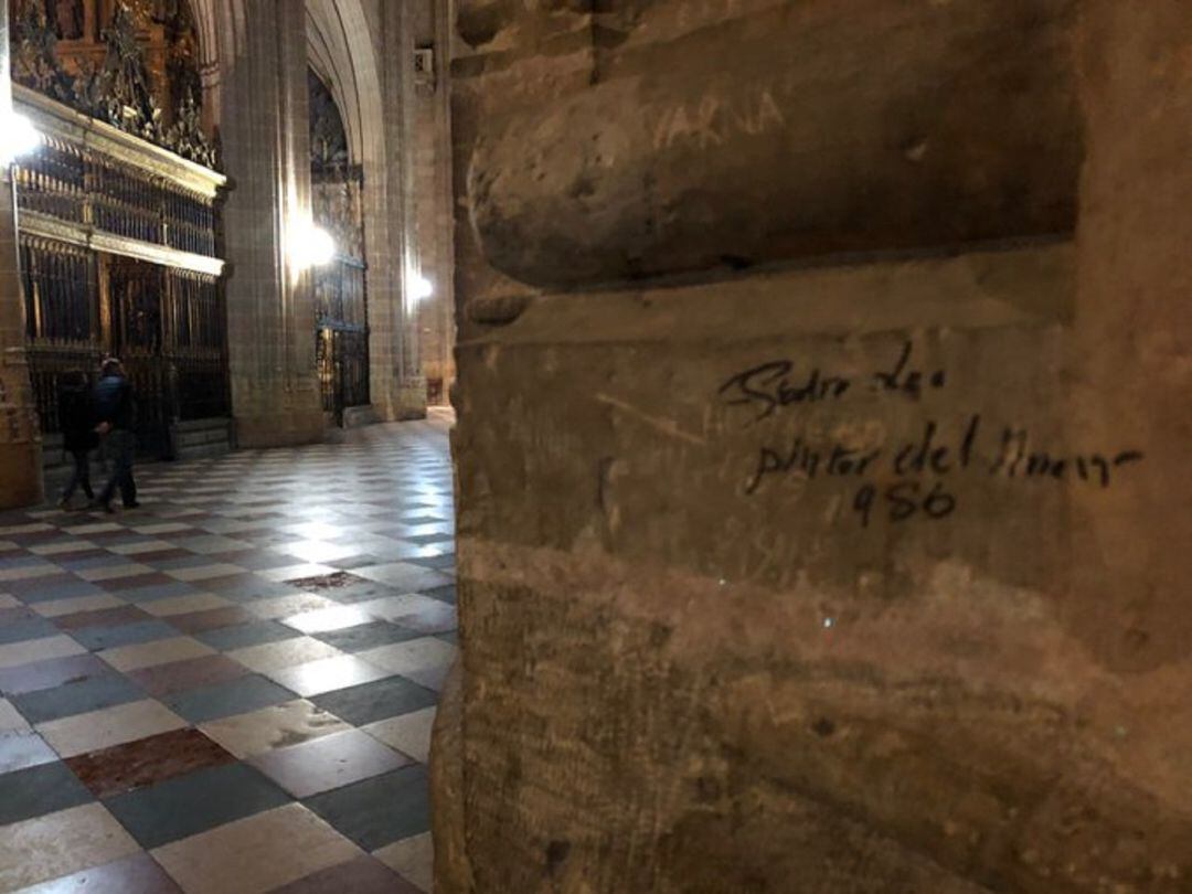 Acto vandálico en la Catedral de Segovia 