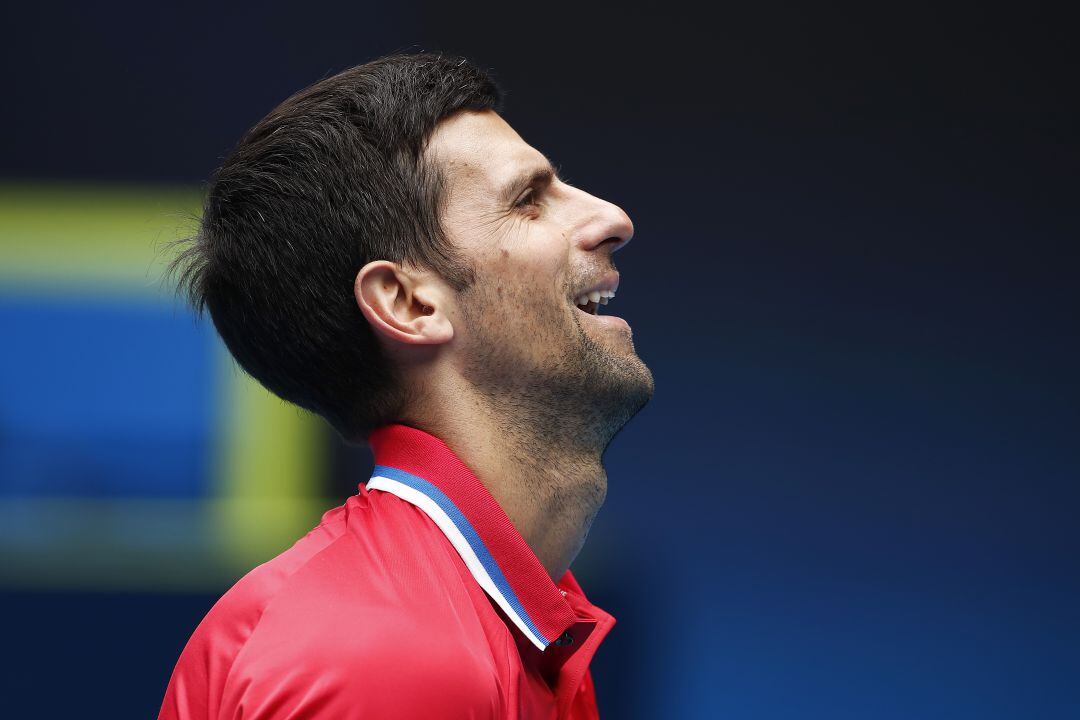 Novak Djokovic durante la ATP Cup 2021