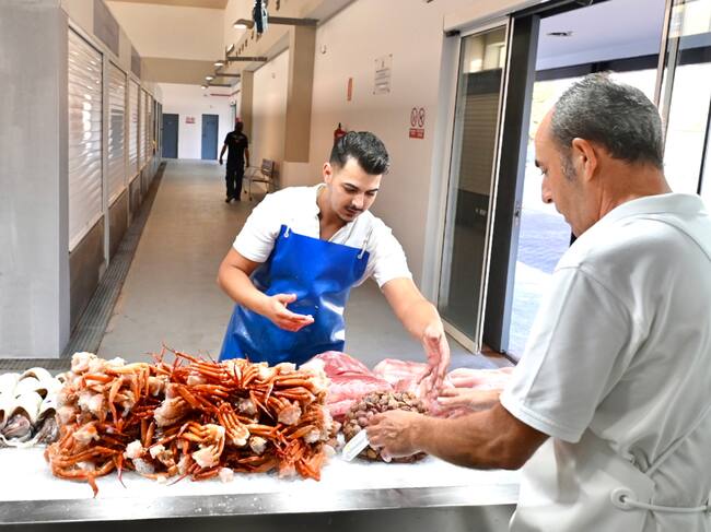Puesto de pescado en el Mercado de Federico Mayo de Jerez