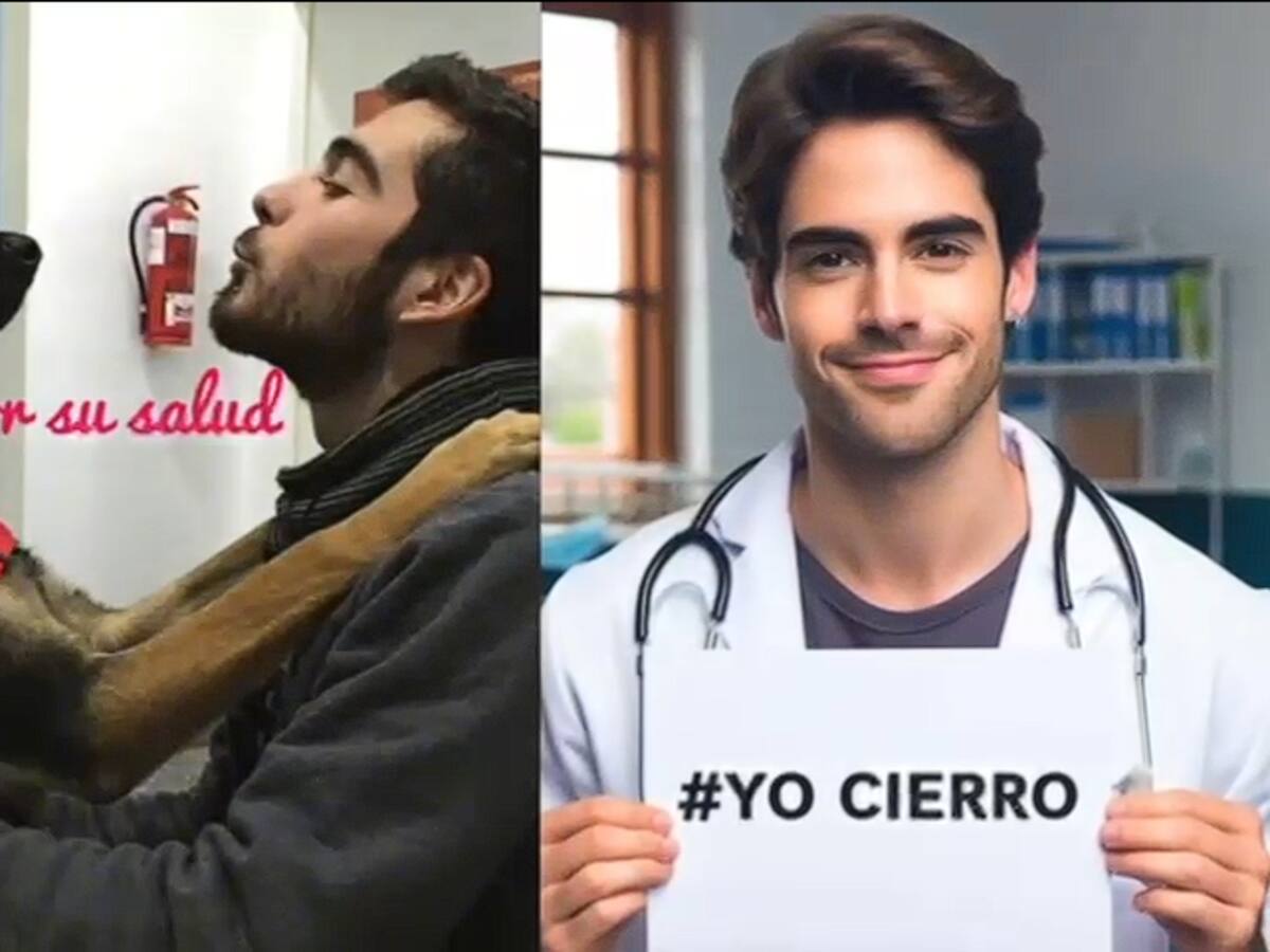 Manuel Antonio de Lorenzo, vicepresidente de AJEVET. protesta de veterinarios clínicos el 11 de febrero