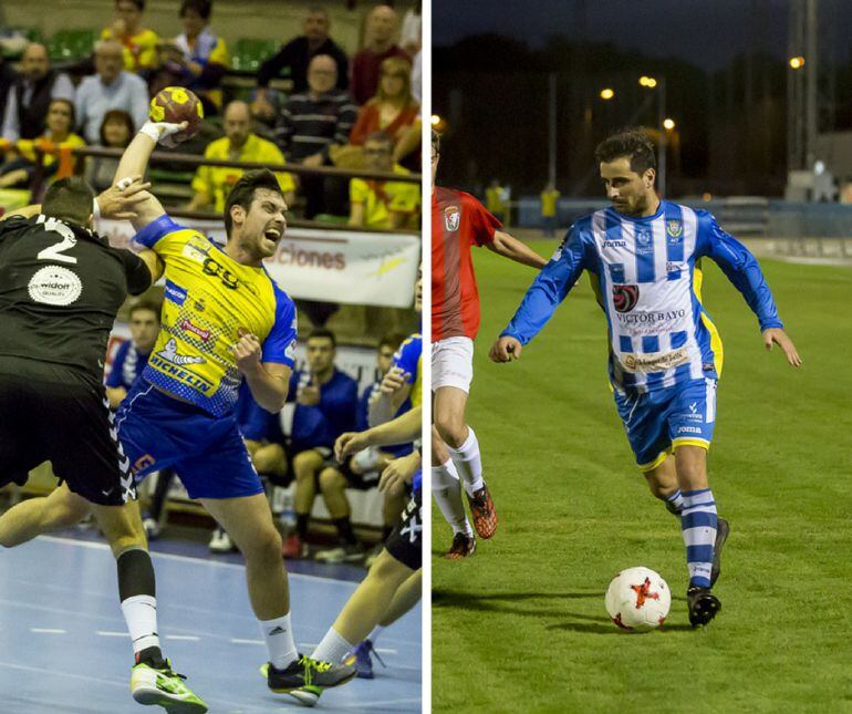 Pinillo, central arandino del Villa de Aranda (i) y Zazu, extremo ribereño de la Arandina.