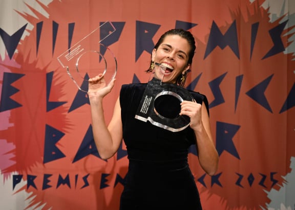 Ferrer, amb els seus dos premis