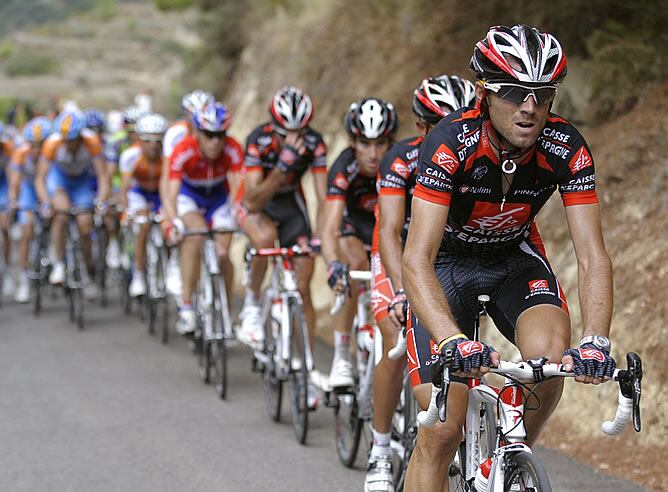 Alejandro Valverde, durante la novena etapa