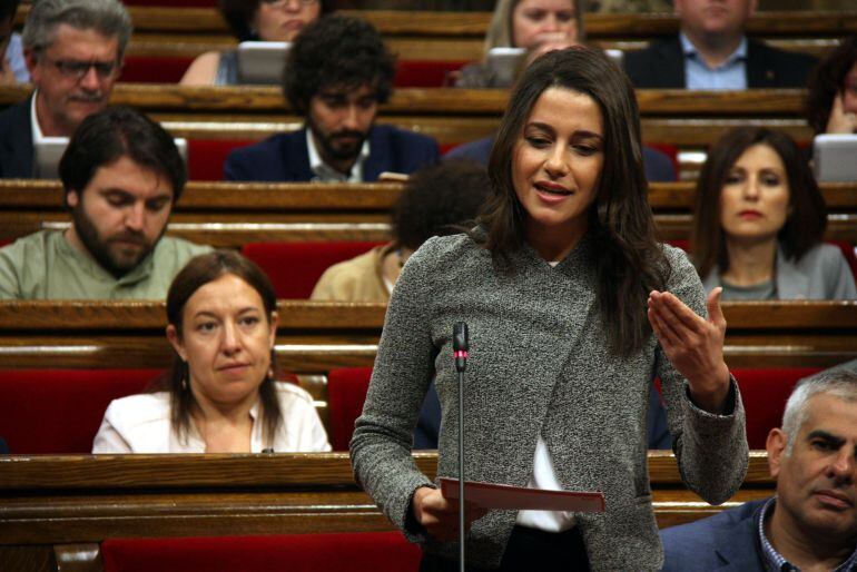 Inés Arrimadas, durante la sesión. 