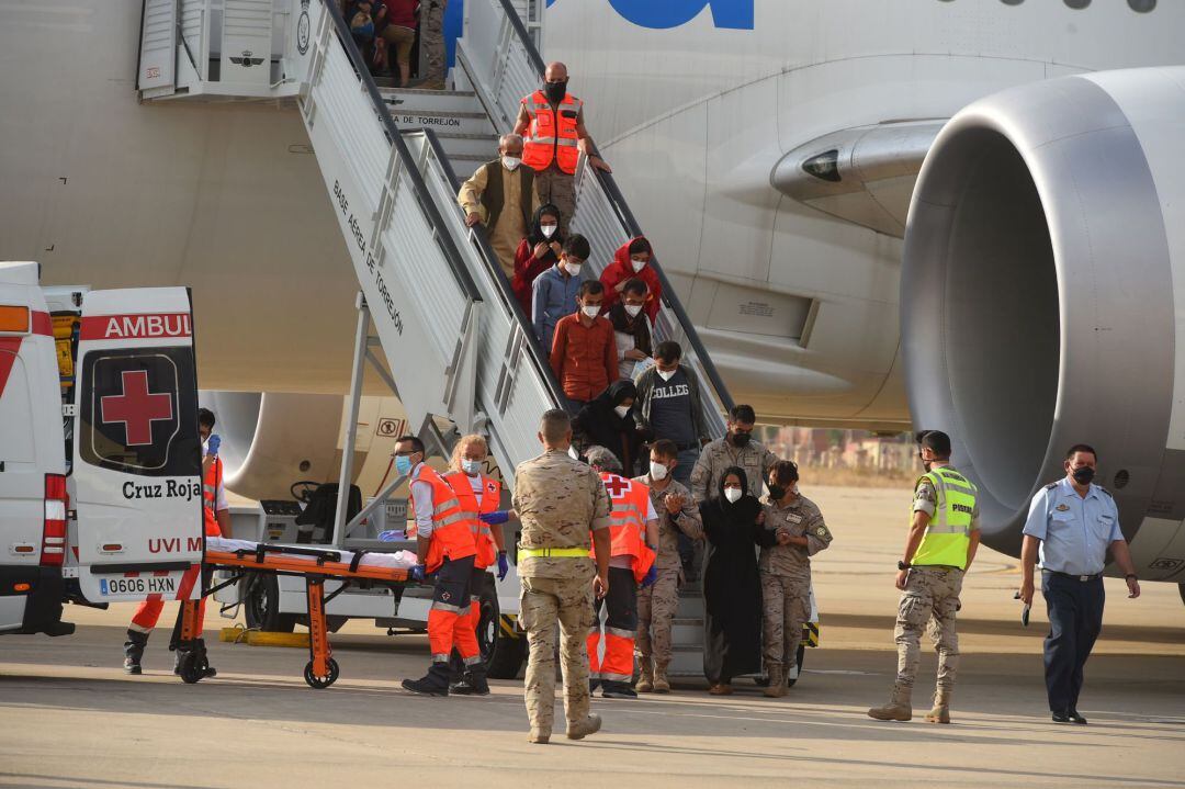 Llegada este lunes a la base aérea de Torrejón de Ardoz de un avión con 260 personas procedentes de Afganistán