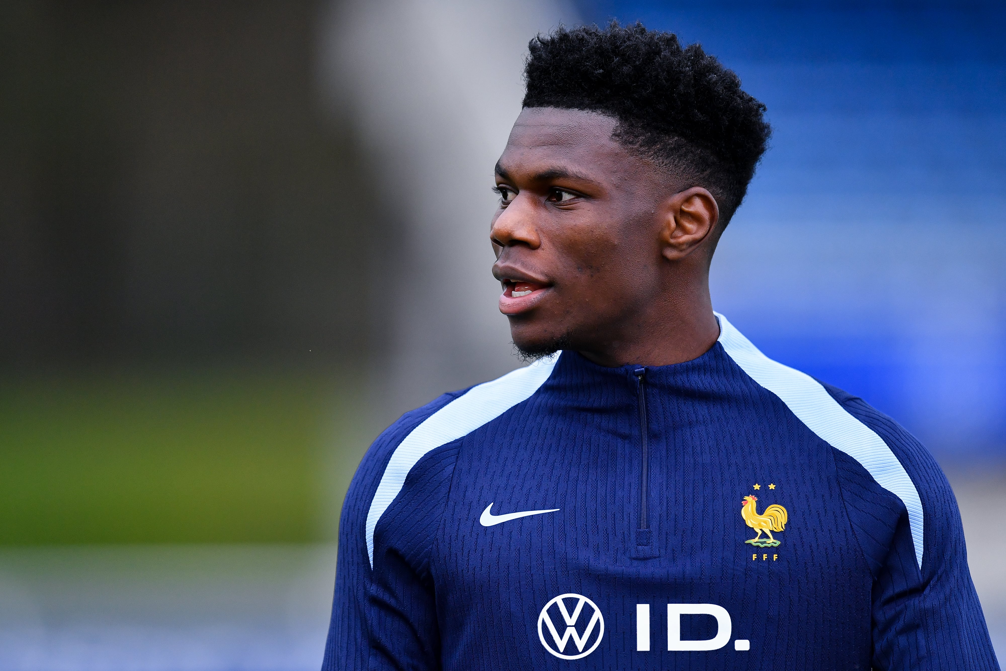 Tchouameni en un entrenamiento con la selección francesa