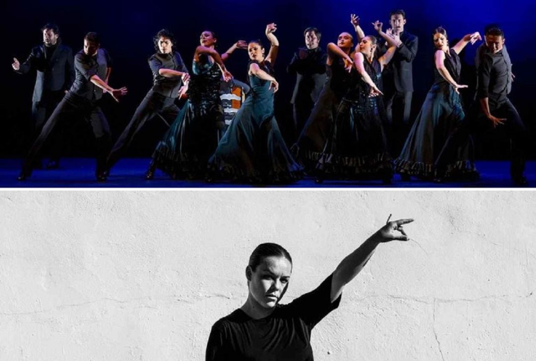 El Ballet Flamenco de Andalucía -arriba- y Rocío Molina protagonizan el primer fin de semana de la Bienal