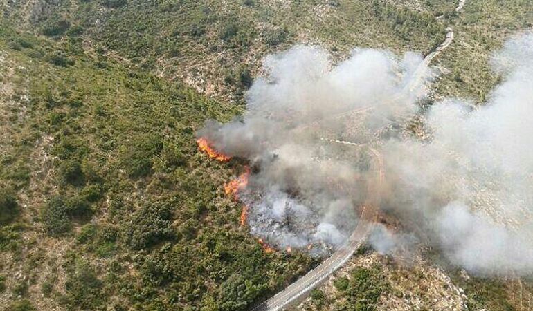 Incendio forestal en Parcent (Alicante)