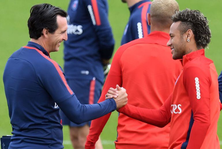 Emery y Neymar.