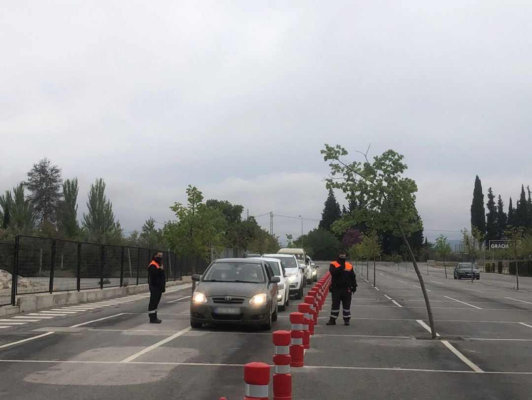 Dispositivo de vacunación masiva contra la covid en el Hospital de Baza (Granada)