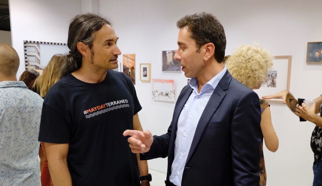 Francisco Javier Meléndez y el coordinador de ONG mediterránea.