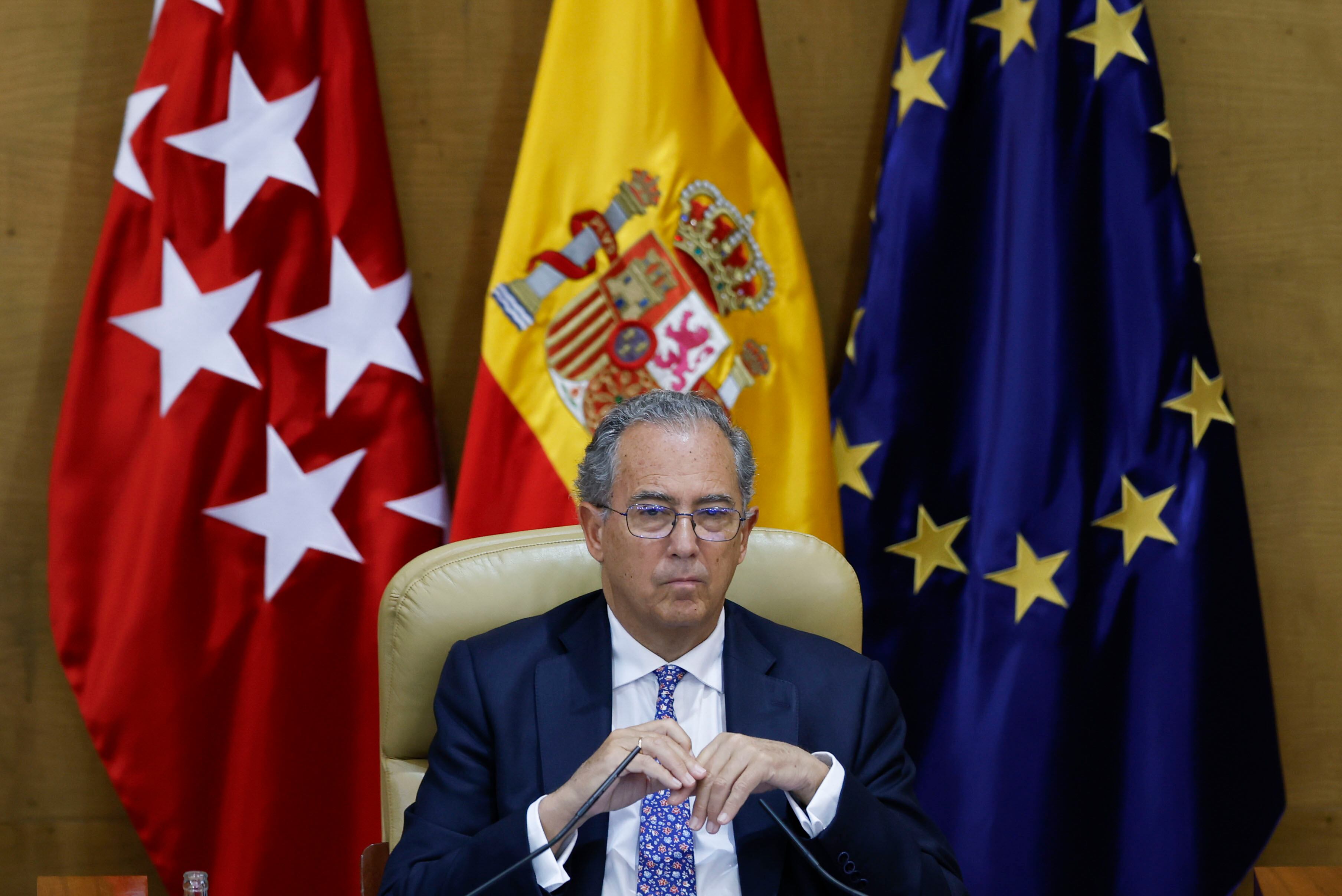 (ARCHIVO) El presidente de la Asamblea de Madrid, Enrique Ossorio, durante el pleno de la Asamblea en Madrid, el pasado miércoles. EFE/ Mariscal