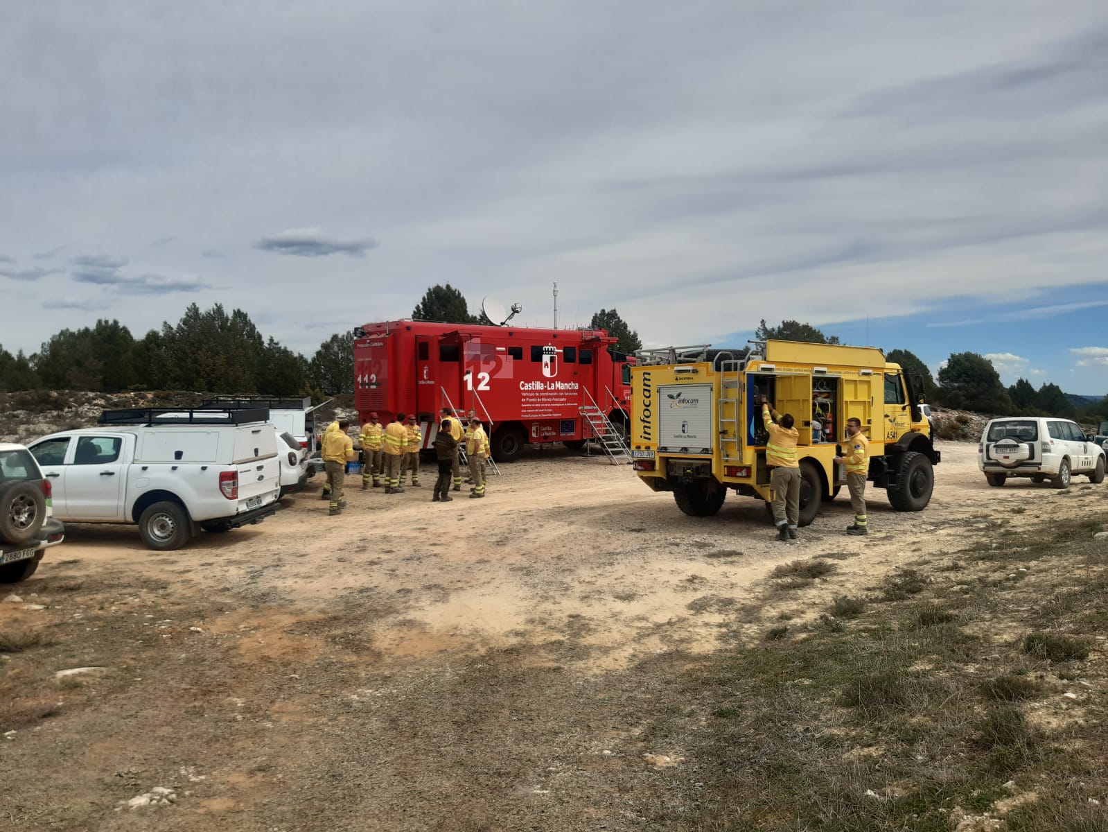 Puesto de mando incendio Ocentejo/Plan INFOCAM