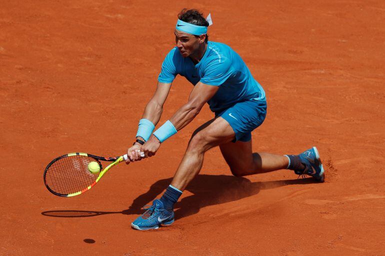 Nadal, en una acción del partido