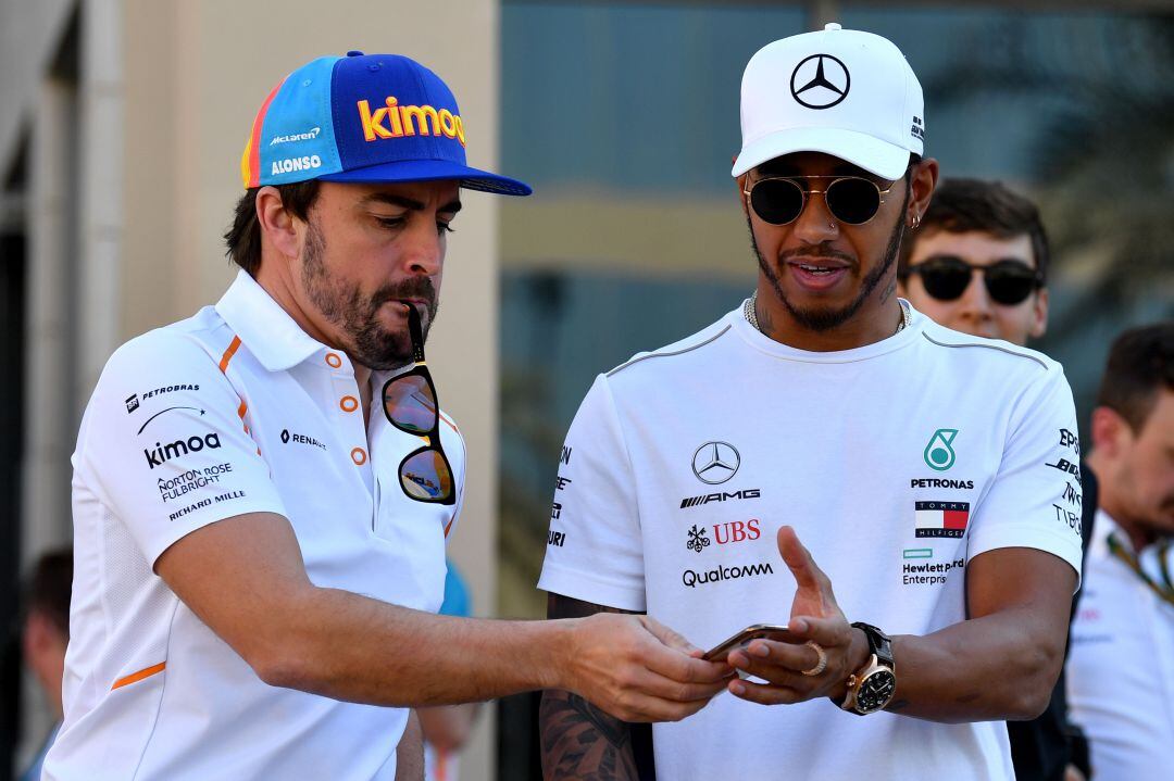 Fernando Alonso y Lewis Hamilton