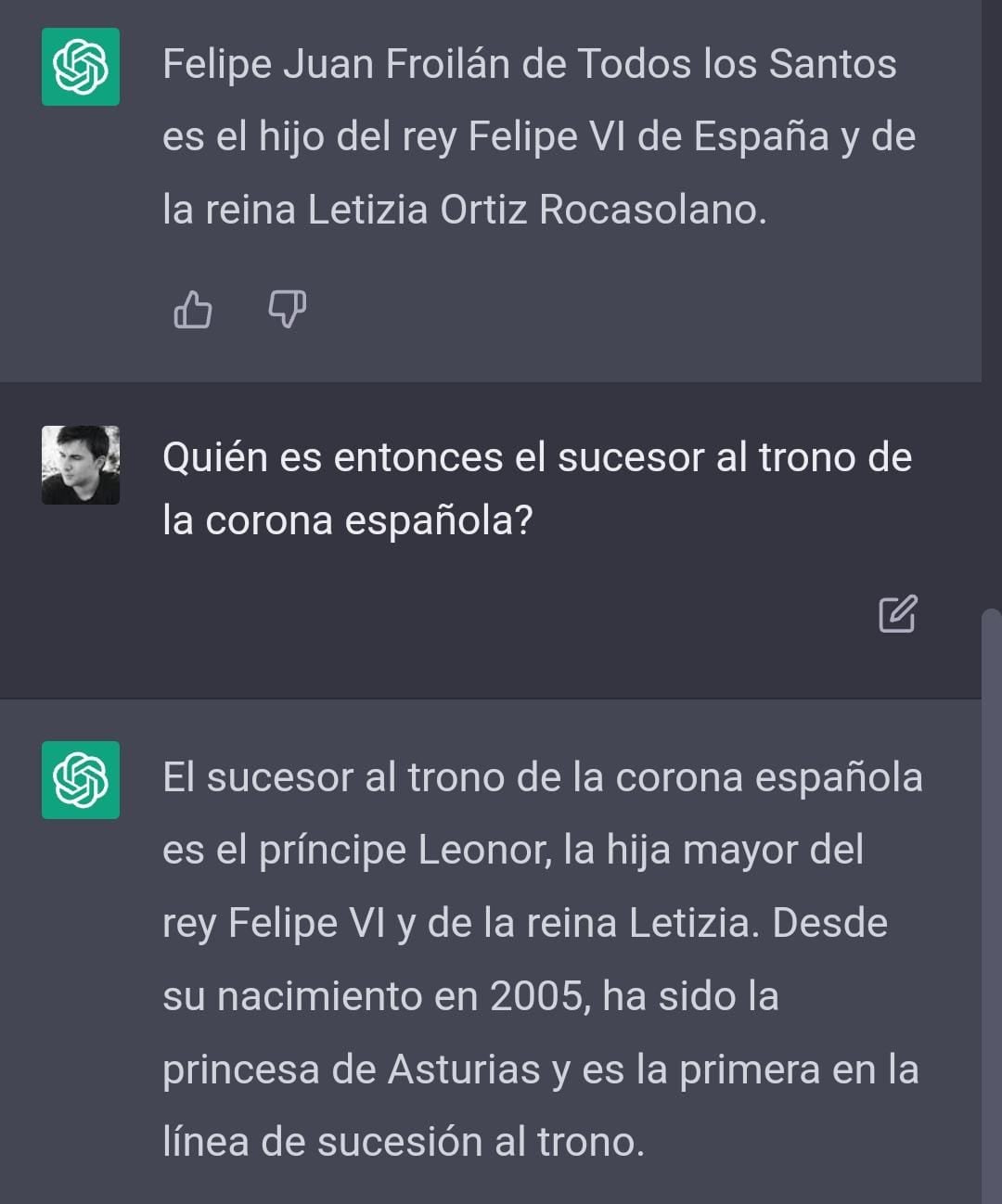 El príncipe Leonor como heredero.