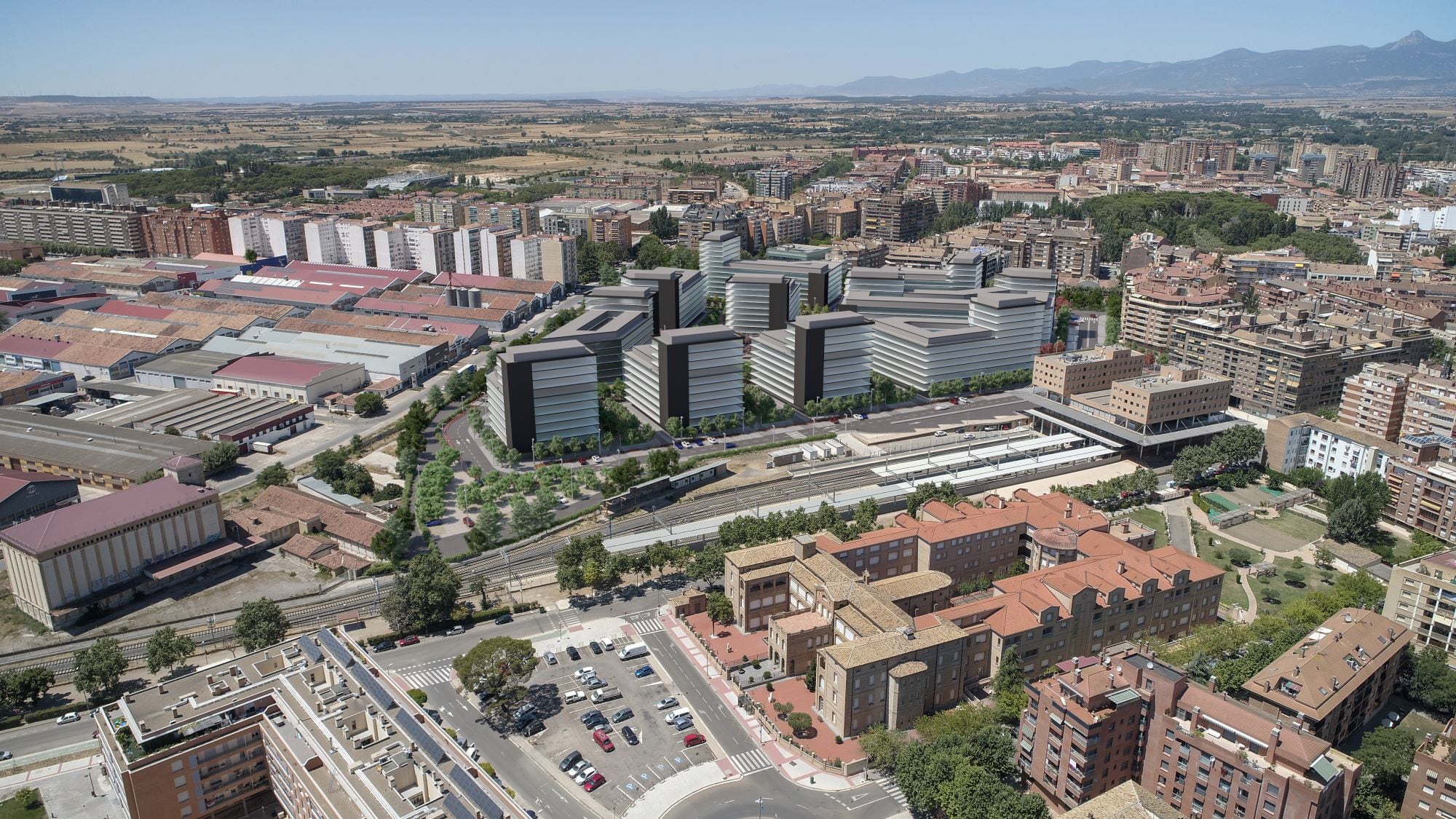 Recreación del Polígono de las Harineras en Huesca