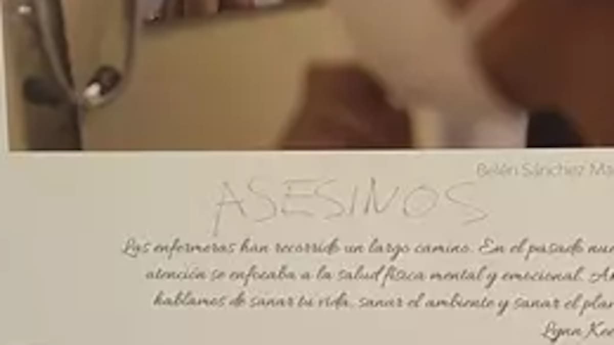 Destrozan con pintadas la exposición sobre las enfermeras en la pandemia en Liencres