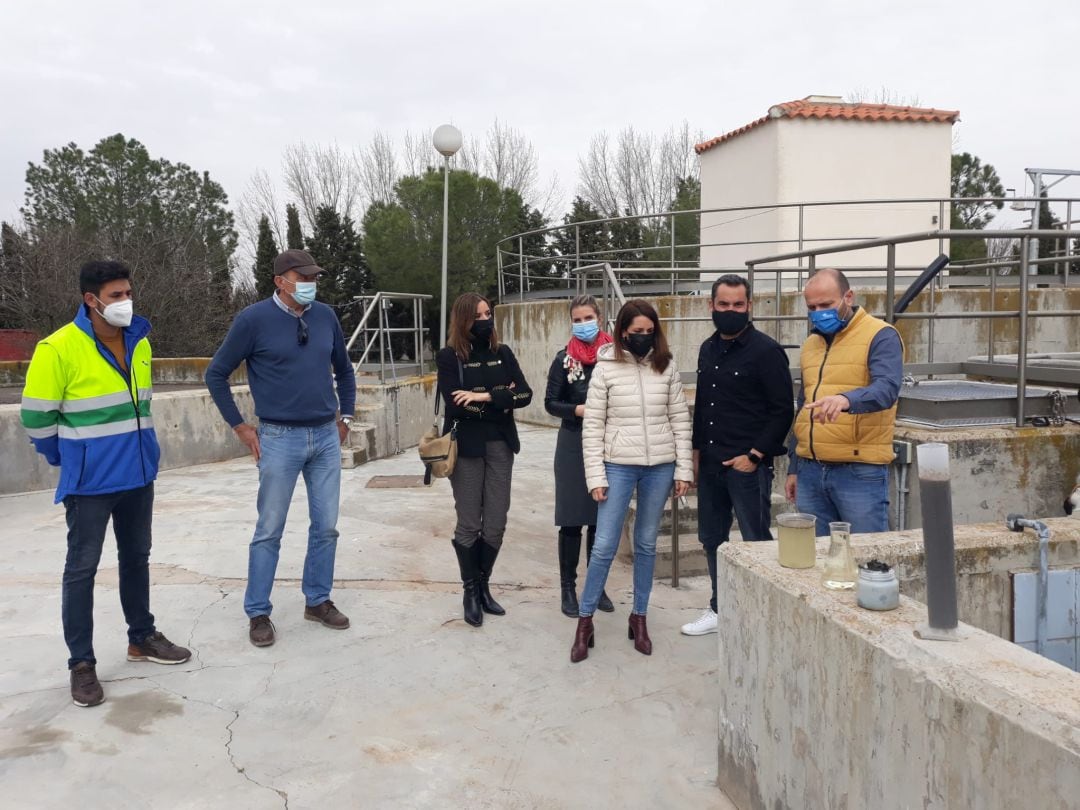 Visita a las obras de la EDAR de Villarta de San Juan 