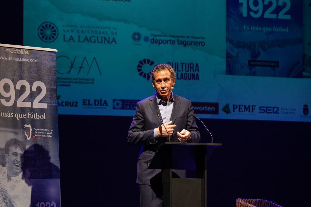 Valdano, en el Teatro Leal.