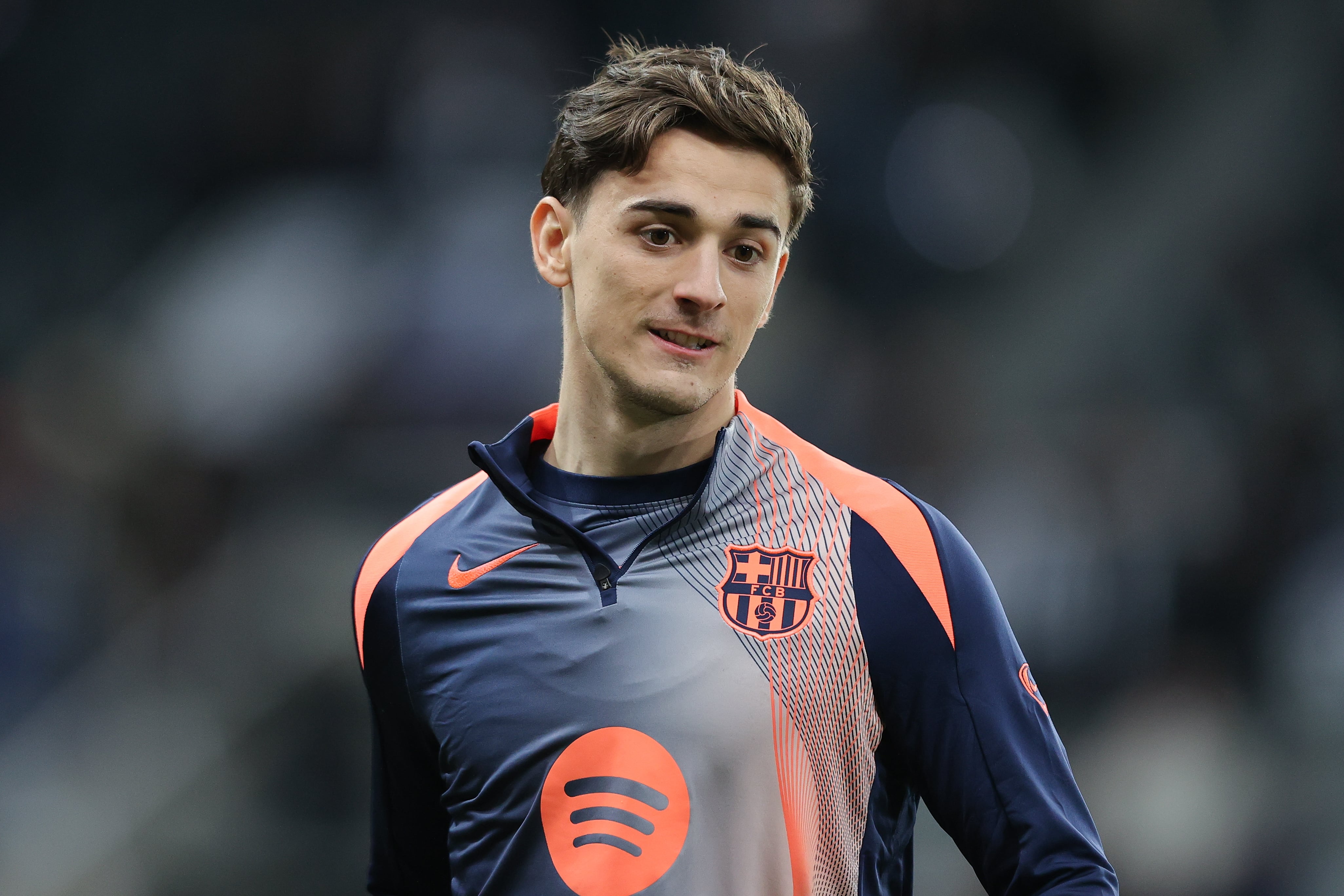 Gavi durante el partido de ida frente al Newcastle