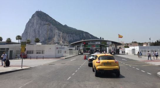 Fotografía del peñón de Gibraltar.