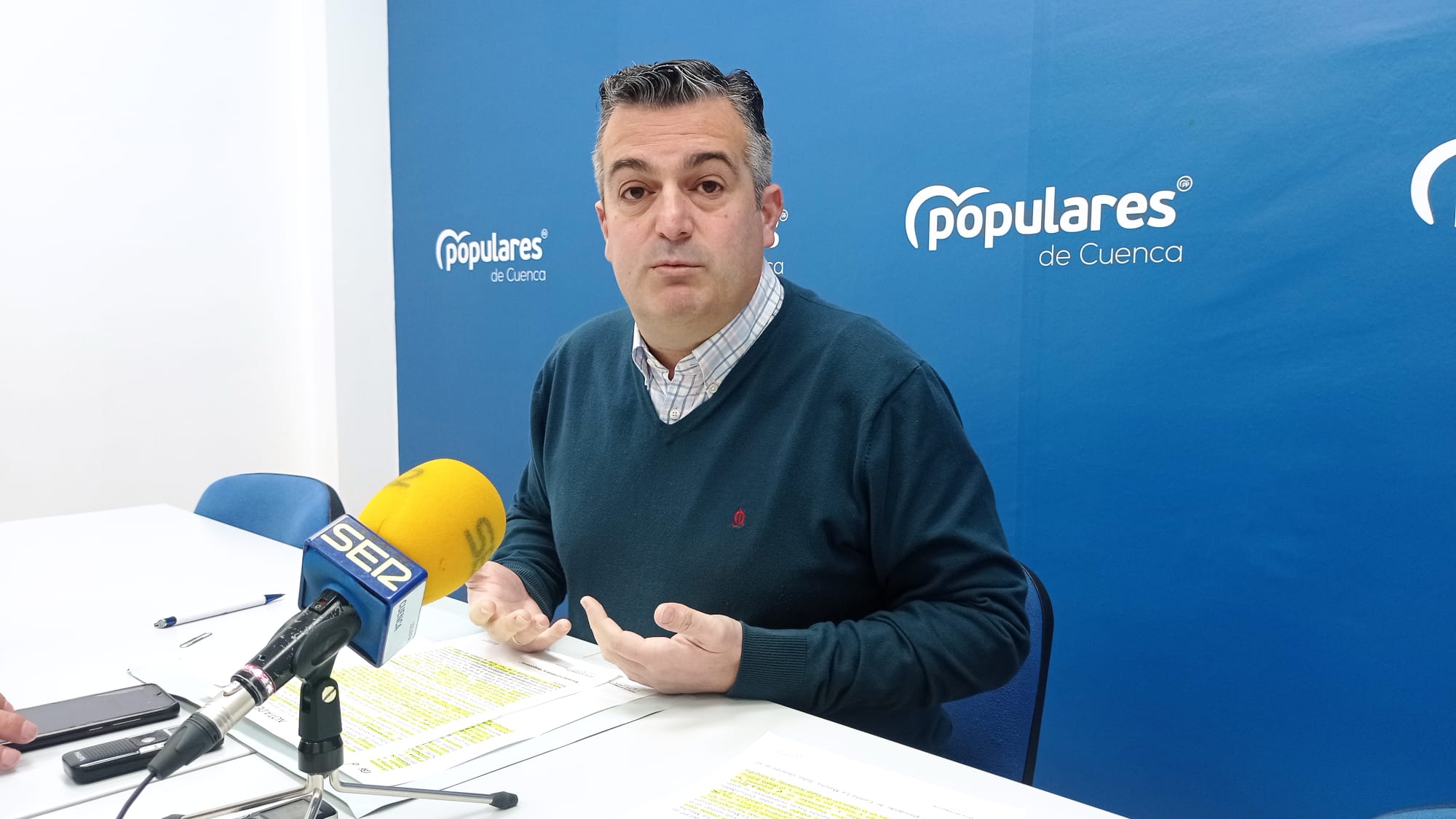 Barambio durante una rueda de prensa