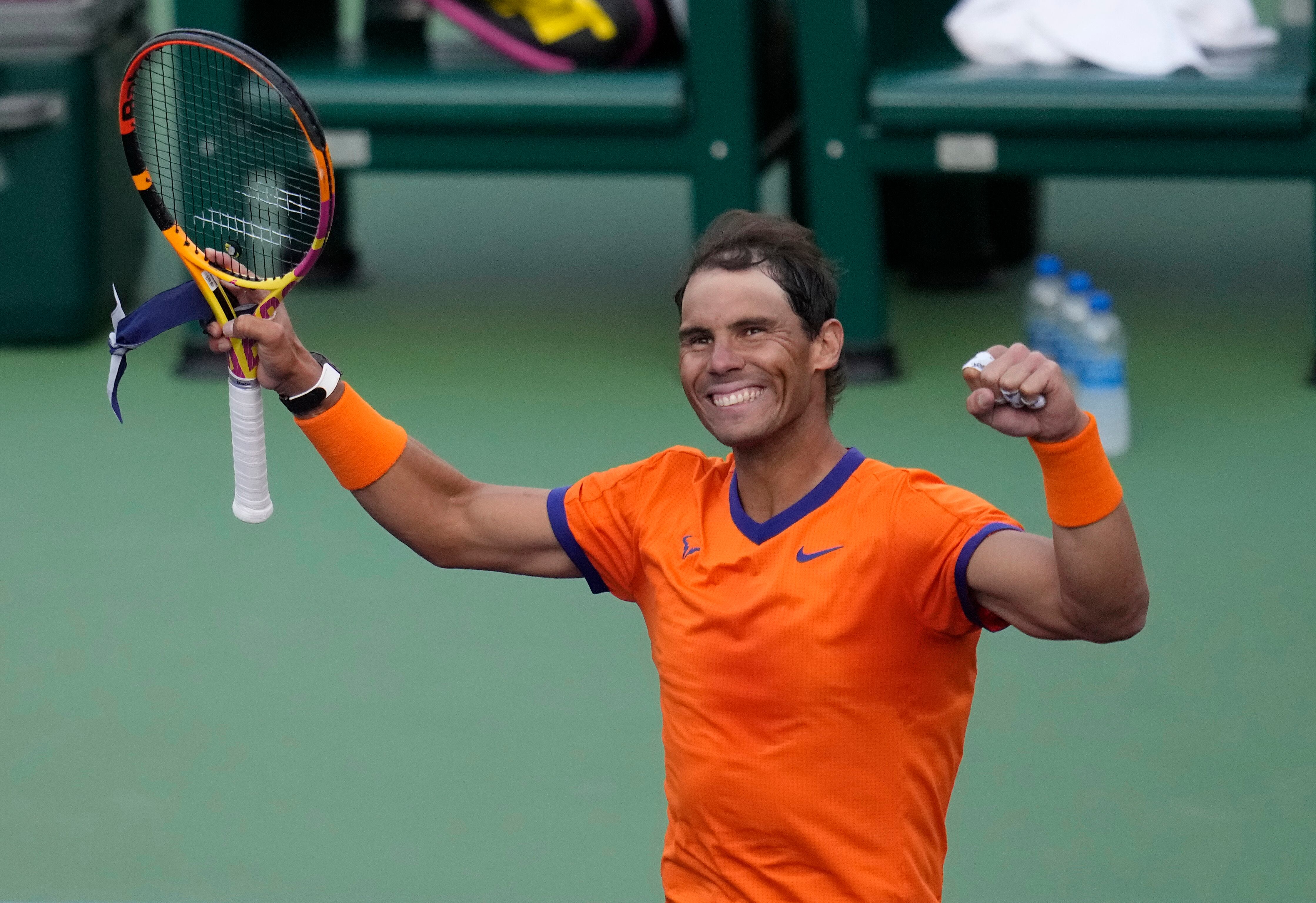 Rafa Nadal celebra su triunfo.