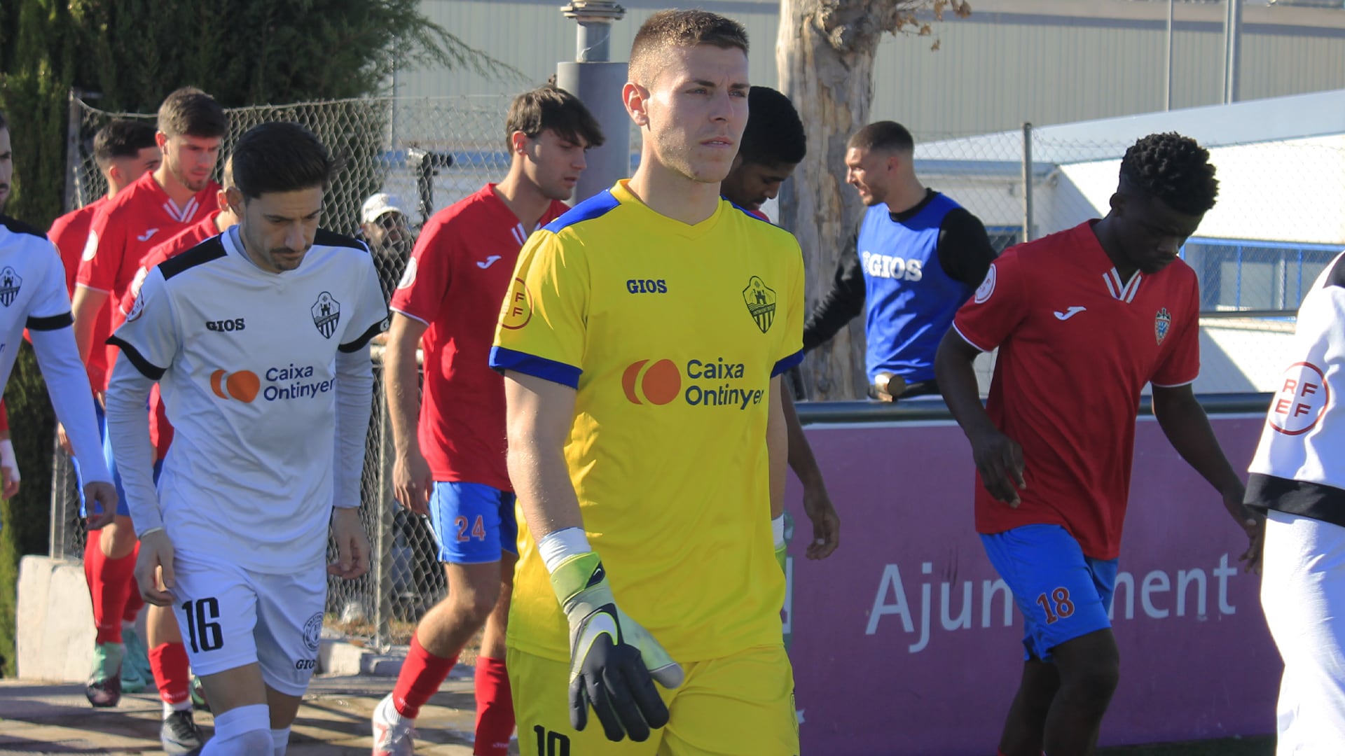 Dani Cerdà durante un partido con el Ontinyent 1931 CF en la temporada 2023/2024