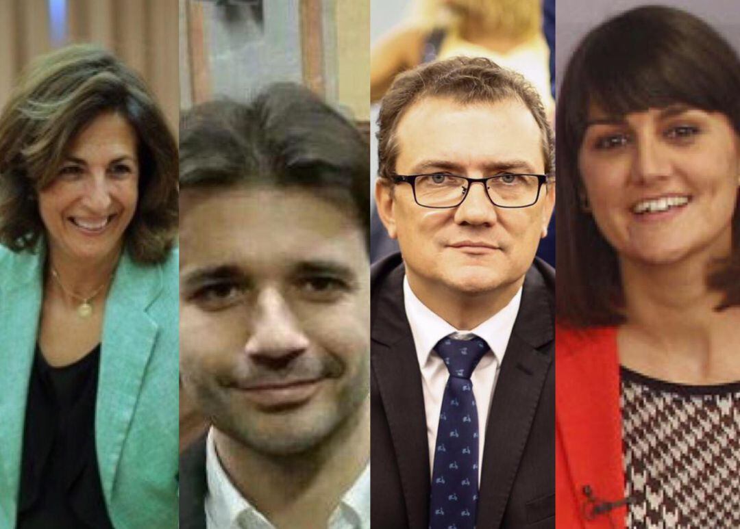 De izquierda a derecha: Isabel Borrego (PP); Javier Sánchez Serna (Podemos); Miguel Garaulet (Ciudadanos) y María González (PSOE)