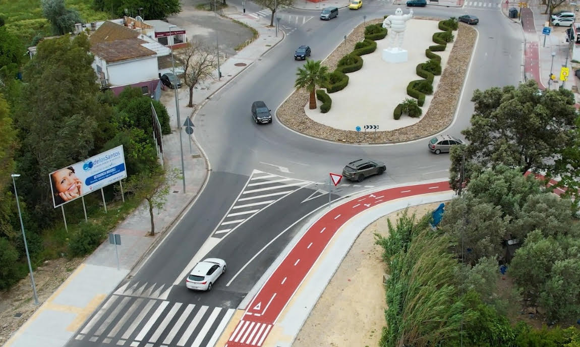 Uno de los accesos por la rotonda Michelín