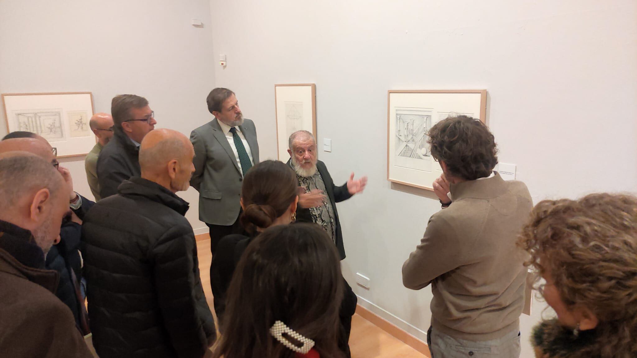 Inauguración de la exposición Guillermo Pérez Villalta en el Museo Provincial de Jaén.